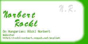 norbert rockl business card